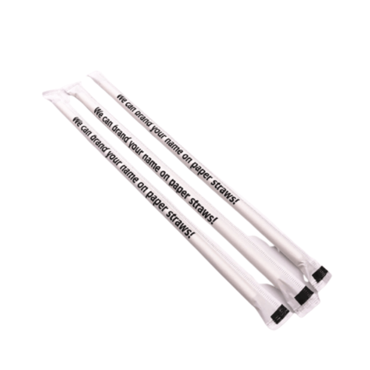 7.75 inch Jumbo Paper Straws Biodegradable Bendy Flexible Paper Straws Compostable Eco-Friendly Straws Disposable Jumbo Straws Individual Wrapped Paper Straws  