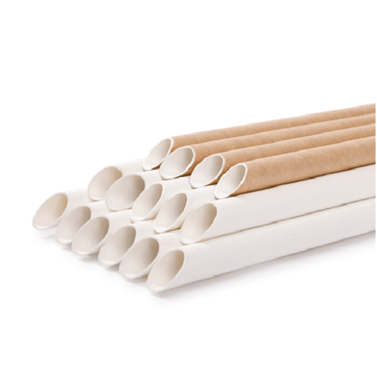 Canudos de papel Jumbo de 7,75 '' Canudos de papel biodegradáveis dobráveis e flexíveis Canudos ecológicos compostáveis Canudos descartáveis Jumbo Canudos de papel embrulhado individuais  