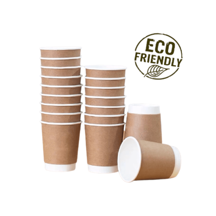 Vasos de papel ecológicos con tapas Vasos de papel desechables al por mayor Fábrica Vasos de papel con revestimiento de PLA biodegradables Vasos calientes de pared doble Vasos calientes de pared simpl