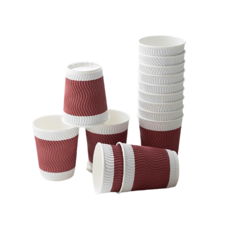  Vasos de papel ecológicos con tapas Vasos de papel desechables al por mayor Fábrica Vasos de papel con revestimiento de PLA biodegradables Vasos calientes de pared doble Vasos calientes de pared simpl  